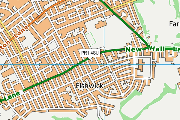 PR1 4SU map - OS VectorMap District (Ordnance Survey)