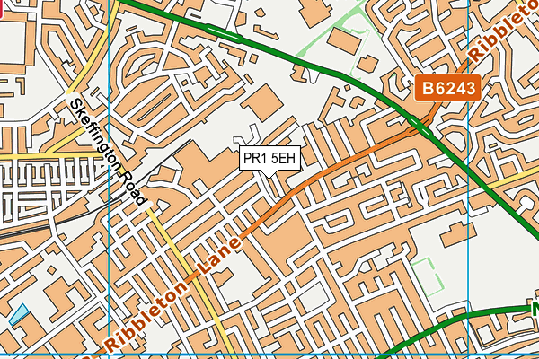 PR1 5EH map - OS VectorMap District (Ordnance Survey)