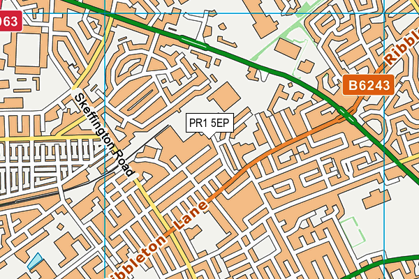 PR1 5EP map - OS VectorMap District (Ordnance Survey)