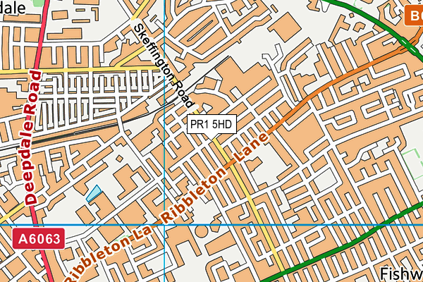 PR1 5HD map - OS VectorMap District (Ordnance Survey)