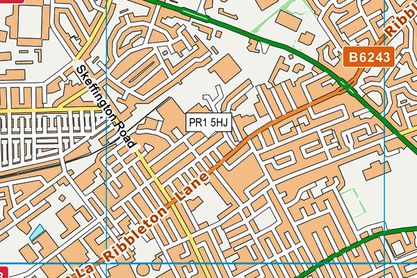 PR1 5HJ map - OS VectorMap District (Ordnance Survey)
