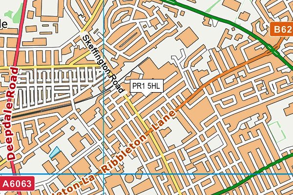 PR1 5HL map - OS VectorMap District (Ordnance Survey)