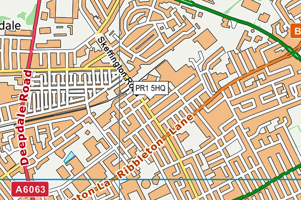 PR1 5HQ map - OS VectorMap District (Ordnance Survey)