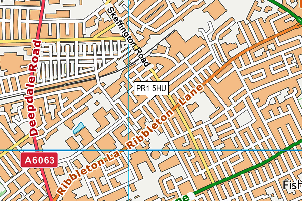 PR1 5HU map - OS VectorMap District (Ordnance Survey)