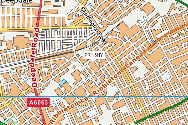 PR1 5HY map - OS VectorMap District (Ordnance Survey)