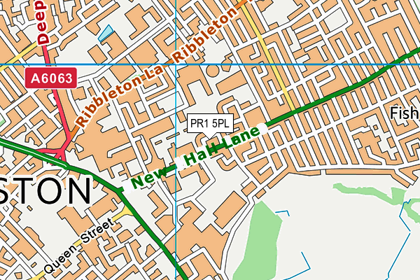 PR1 5PL map - OS VectorMap District (Ordnance Survey)
