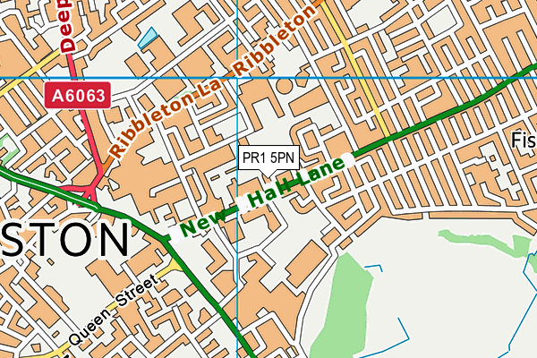 PR1 5PN map - OS VectorMap District (Ordnance Survey)