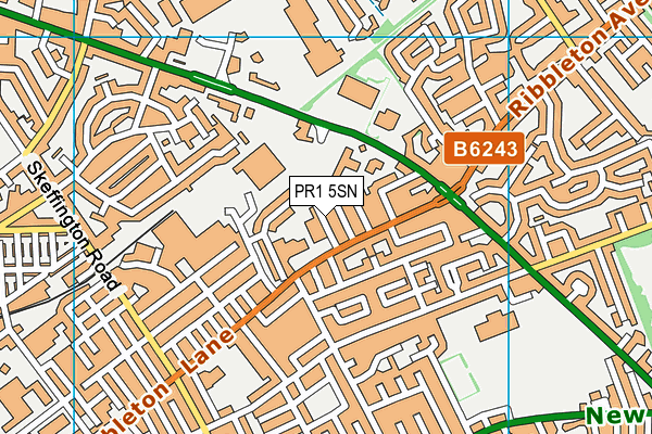 Ribbleton Avenue Methodist Junior School map (PR1 5SN) - OS VectorMap District (Ordnance Survey)