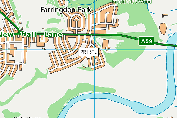 PR1 5TL map - OS VectorMap District (Ordnance Survey)