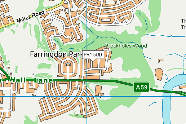 PR1 5UD map - OS VectorMap District (Ordnance Survey)