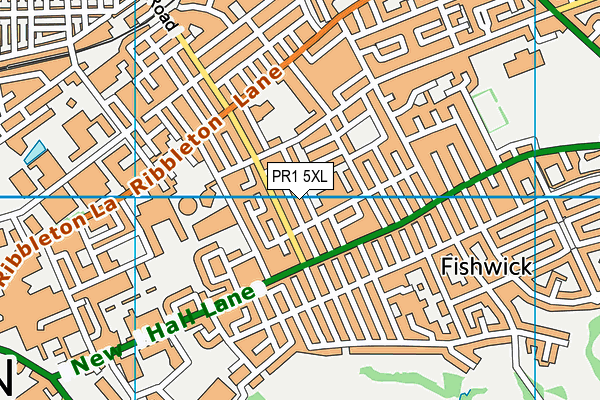 St Joseph's Catholic Primary School, Preston map (PR1 5XL) - OS VectorMap District (Ordnance Survey)