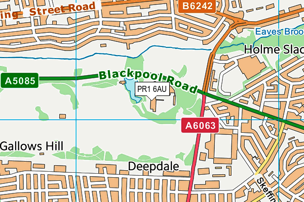 Acorns Primary School map (PR1 6AU) - OS VectorMap District (Ordnance Survey)