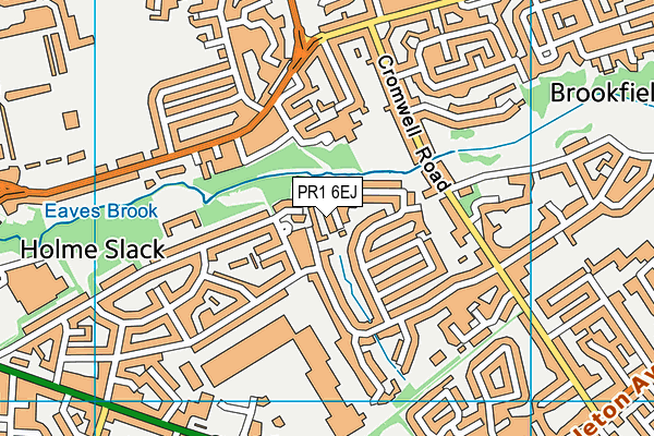 PR1 6EJ map - OS VectorMap District (Ordnance Survey)