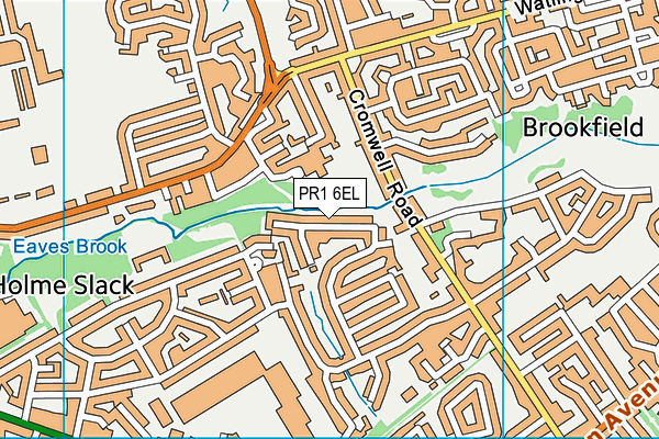 PR1 6EL map - OS VectorMap District (Ordnance Survey)