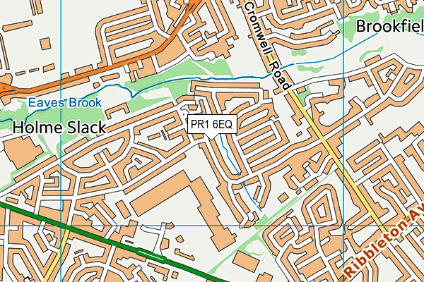 PR1 6EQ map - OS VectorMap District (Ordnance Survey)