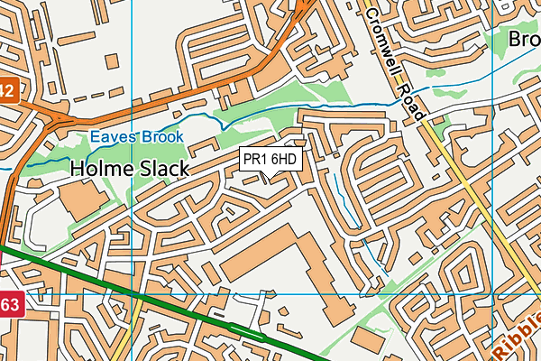 PR1 6HD map - OS VectorMap District (Ordnance Survey)