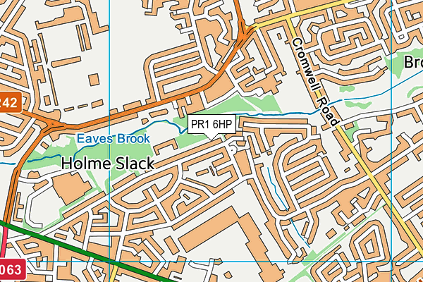 Holme Slack Community Primary School map (PR1 6HP) - OS VectorMap District (Ordnance Survey)