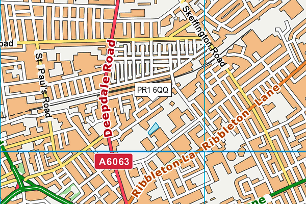 PR1 6QQ map - OS VectorMap District (Ordnance Survey)