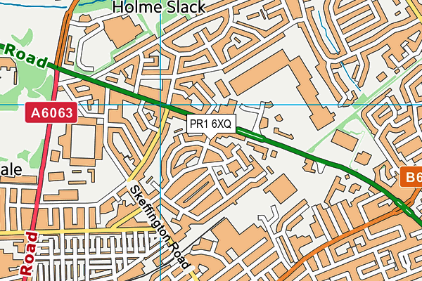 PR1 6XQ map - OS VectorMap District (Ordnance Survey)