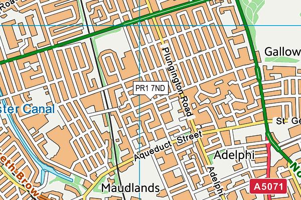 PR1 7ND map - OS VectorMap District (Ordnance Survey)