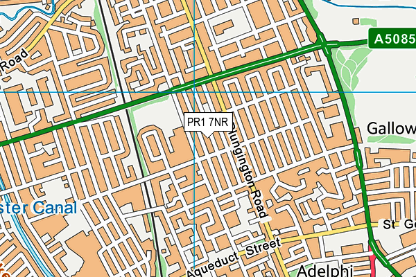 PR1 7NR map - OS VectorMap District (Ordnance Survey)