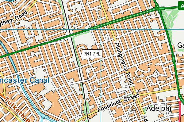 PR1 7PL map - OS VectorMap District (Ordnance Survey)
