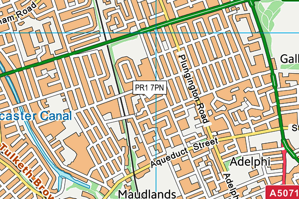 PR1 7PN map - OS VectorMap District (Ordnance Survey)
