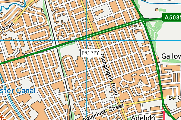 PR1 7PY map - OS VectorMap District (Ordnance Survey)