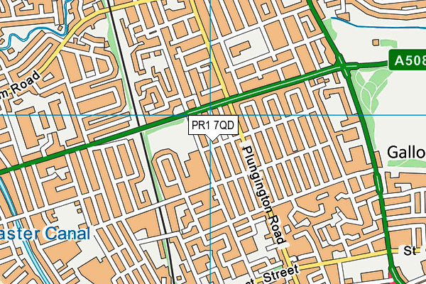PR1 7QD map - OS VectorMap District (Ordnance Survey)