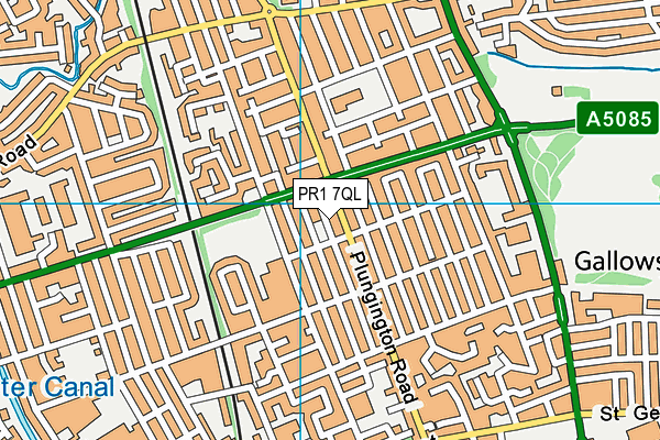 PR1 7QL map - OS VectorMap District (Ordnance Survey)