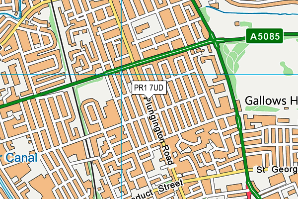 PR1 7UD map - OS VectorMap District (Ordnance Survey)