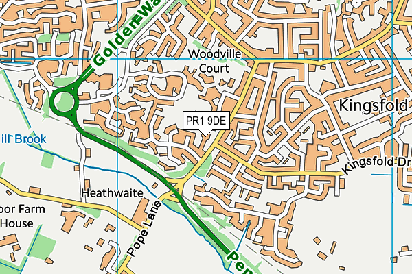 Penwortham Broad Oak Primary School map (PR1 9DE) - OS VectorMap District (Ordnance Survey)