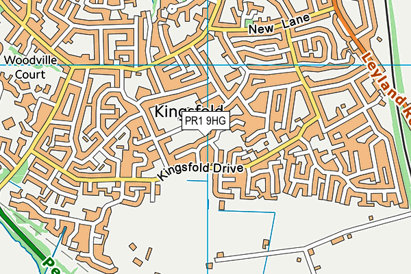 PR1 9HG map - OS VectorMap District (Ordnance Survey)