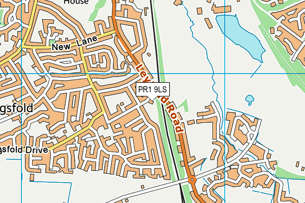 PR1 9LS map - OS VectorMap District (Ordnance Survey)