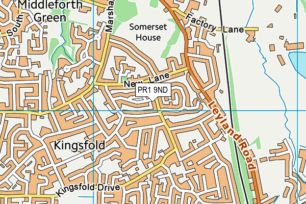 PR1 9ND map - OS VectorMap District (Ordnance Survey)