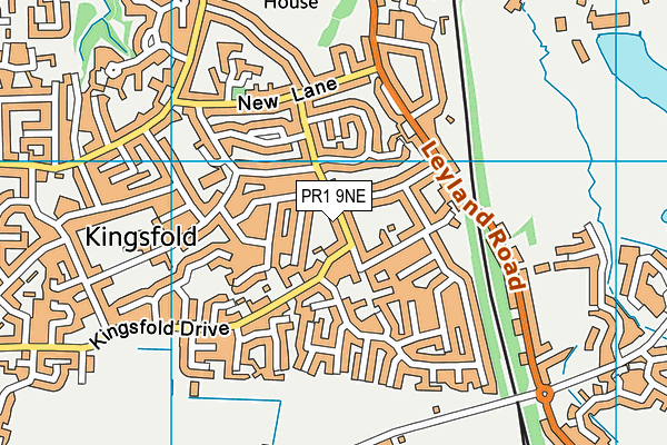 PR1 9NE map - OS VectorMap District (Ordnance Survey)