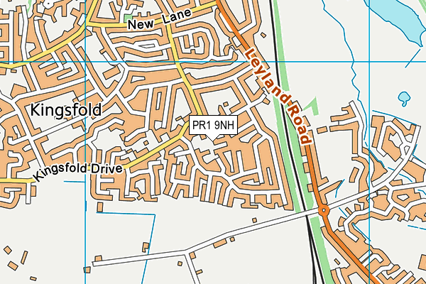 PR1 9NH map - OS VectorMap District (Ordnance Survey)