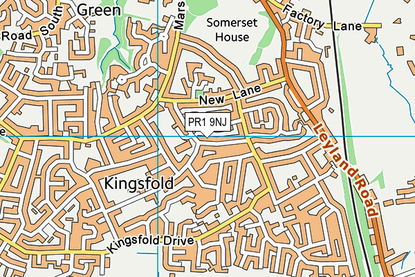 PR1 9NJ map - OS VectorMap District (Ordnance Survey)