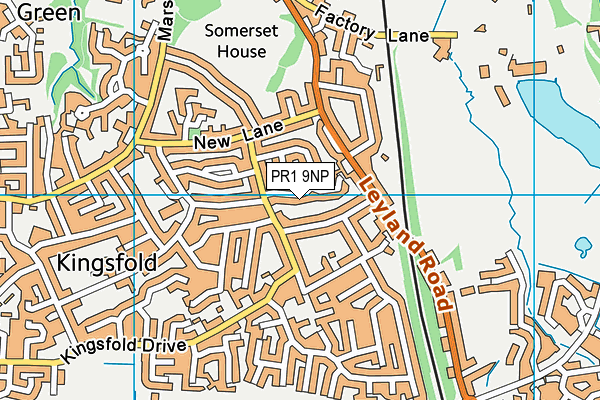 PR1 9NP map - OS VectorMap District (Ordnance Survey)