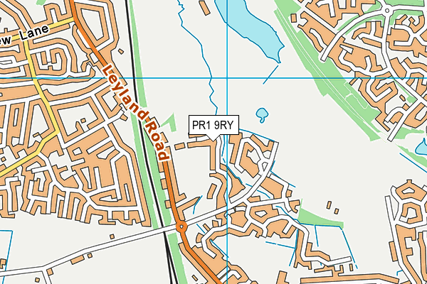 PR1 9RY map - OS VectorMap District (Ordnance Survey)