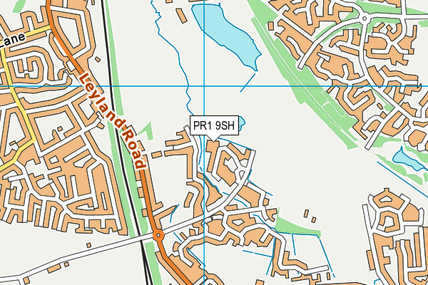 PR1 9SH map - OS VectorMap District (Ordnance Survey)