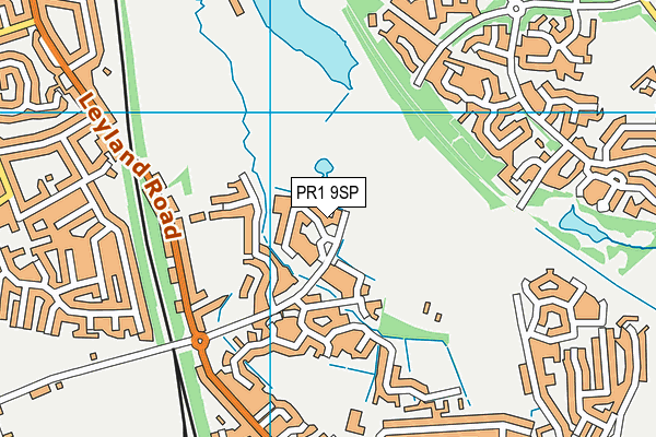 PR1 9SP map - OS VectorMap District (Ordnance Survey)
