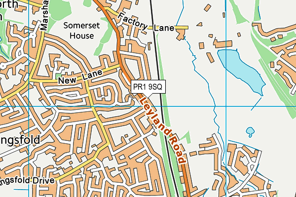 PR1 9SQ map - OS VectorMap District (Ordnance Survey)