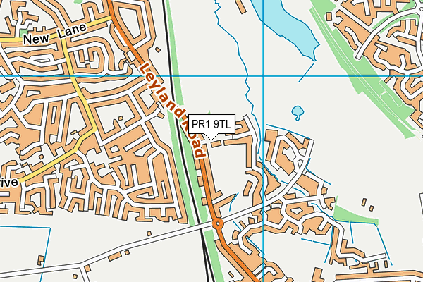 PR1 9TL map - OS VectorMap District (Ordnance Survey)