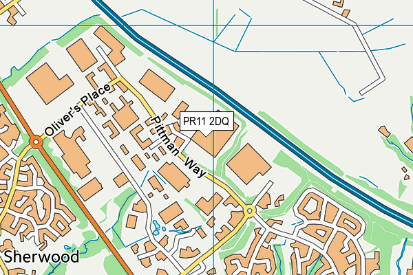 PR11 2DQ map - OS VectorMap District (Ordnance Survey)