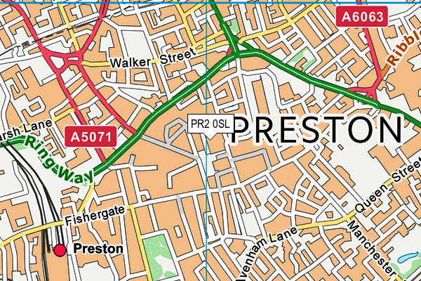 PR2 0SL map - OS VectorMap District (Ordnance Survey)