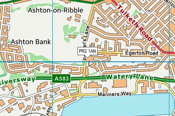 PR2 1AN map - OS VectorMap District (Ordnance Survey)