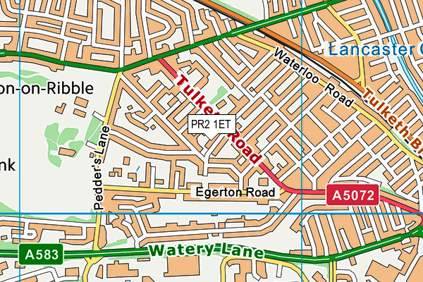 PR2 1ET map - OS VectorMap District (Ordnance Survey)