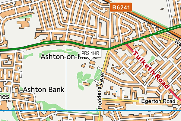Ashton Park (Preston) map (PR2 1HR) - OS VectorMap District (Ordnance Survey)