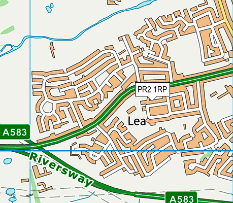 St Bernard's Catholic Primary School, Preston map (PR2 1RP) - OS VectorMap District (Ordnance Survey)